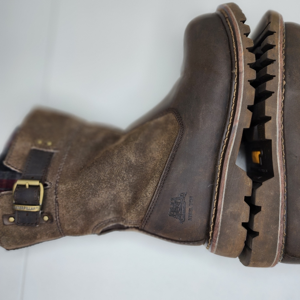Caterpillar Jenny Steel Toe Boots Brown Size 7.5 Gem